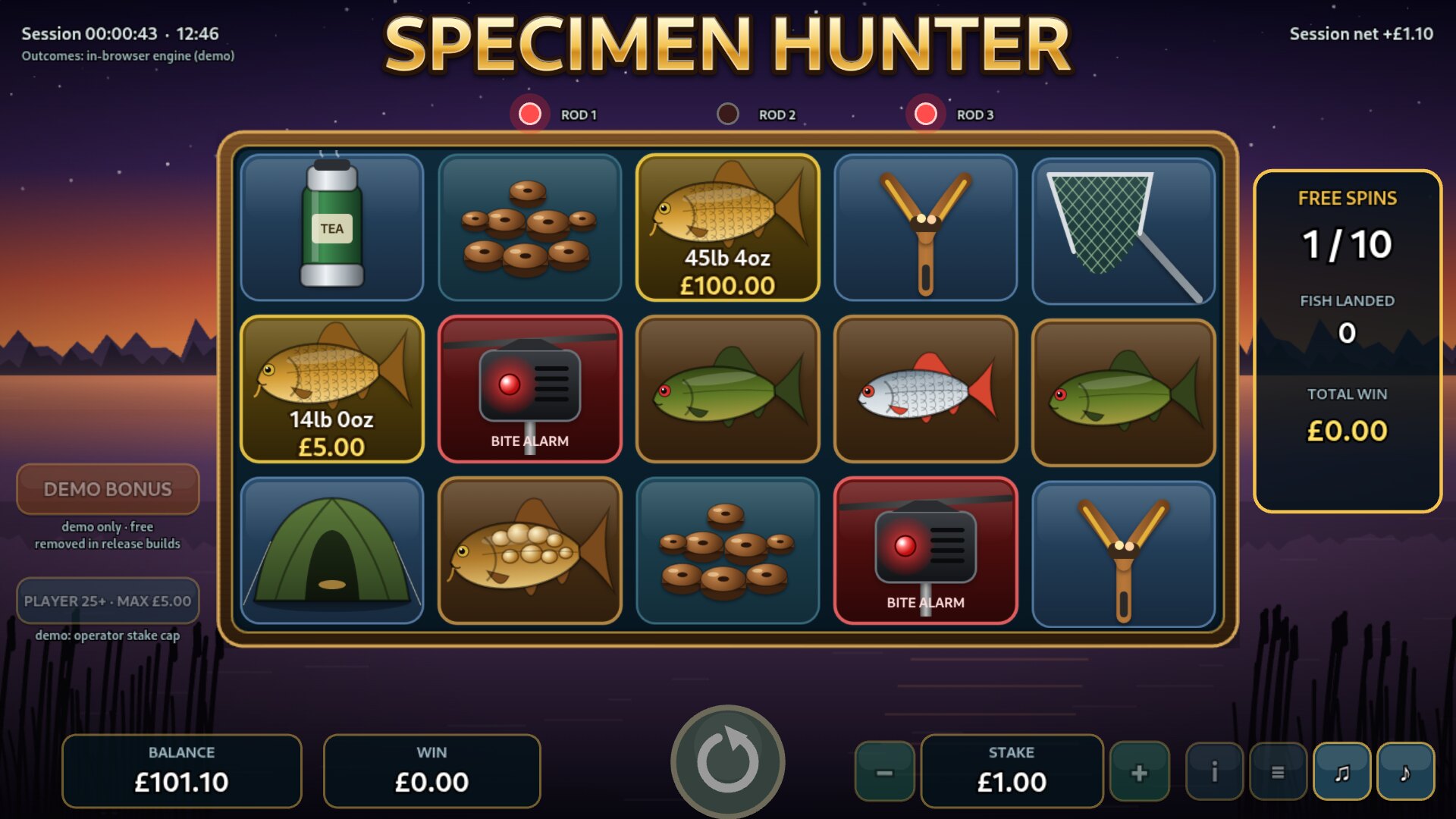 A 45lb 4oz Specimen Fish worth £100 lands in free spins